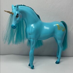 Ella Unicorn Teal Figurine with Gold Accents